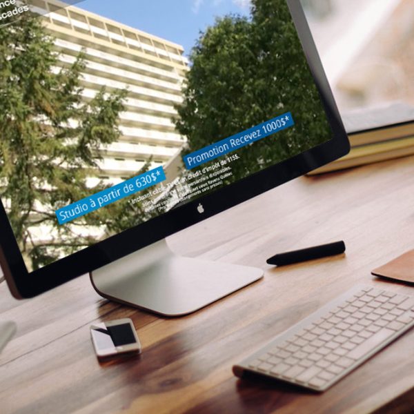 Logo, site Web et vidéo Résidence Les Cascades
